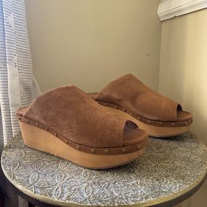Urban outfitters Karmen Slide Suede Clog Heels